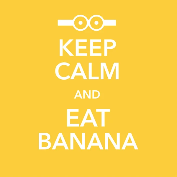 Réplica del cartel motivacional británico con broma de plátano — Vector de stock