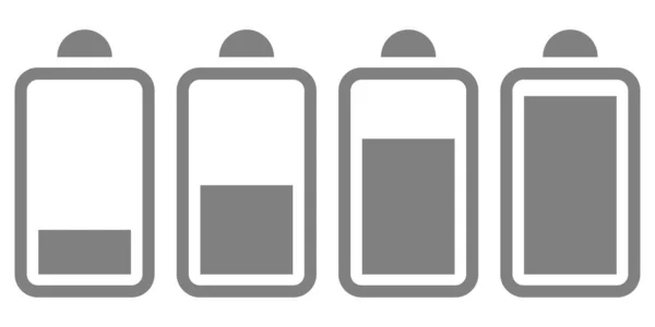 Icône de batterie électrique simple sur fond blanc — Image vectorielle