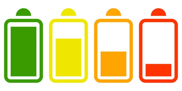Icono de batería eléctrica simple sobre fondo blanco — Vector de stock