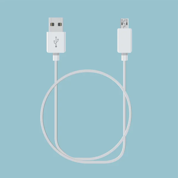 Cable usb realista para el vector de conexión del dispositivo — Vector de stock