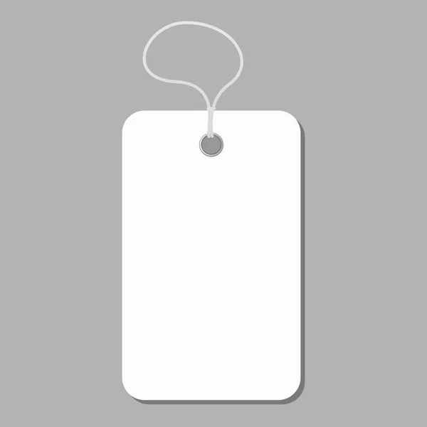 White blank tag on grey background vector — Stock Vector