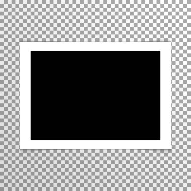 çerçeve vektör ile gerçekçi düz boş fotoğraf