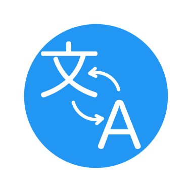 yabancı dil çeviri reklam sembol simge vektör