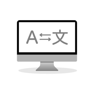 yabancı dil çeviri reklam sembol simge vektör