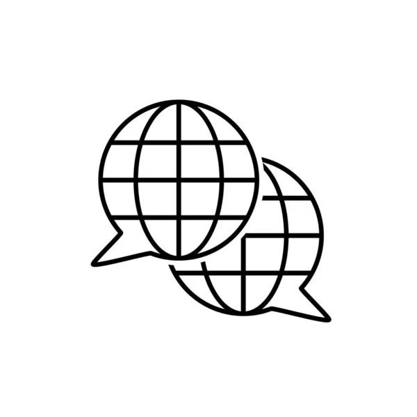 Traduzione in lingua straniera icona creativa logo vettore — Vettoriale Stock