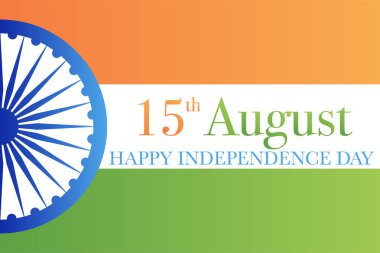 hindistan bağımsızlık günü 15 Ağustos vektör