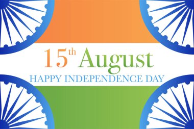 hindistan bağımsızlık günü 15 Ağustos vektör