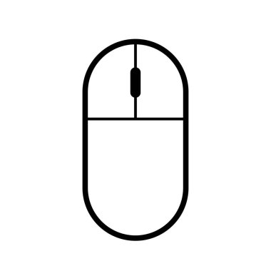 modern kablosuz bilgisayar fare simgesi beyaz arka plan