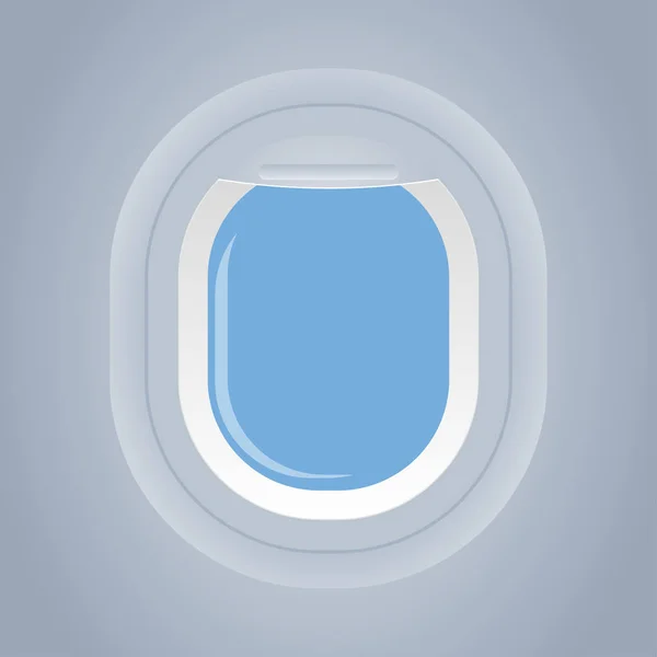 Plane window isolated view from inside vector — Stock Vector