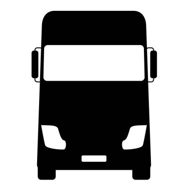 basit kamyon ön görünüm beyaz arka plan vektörü