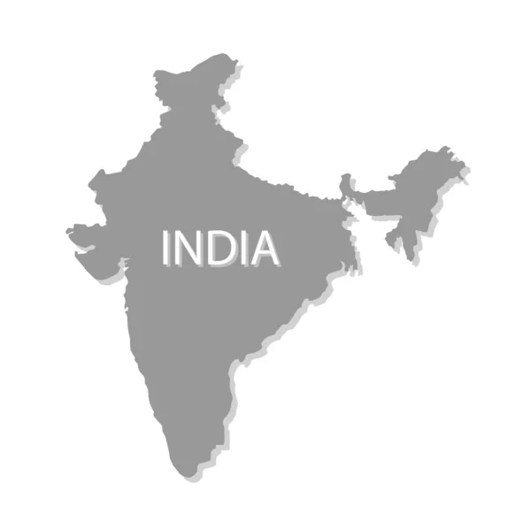 Вектор белого фона для карты Индии — стоковый вектор