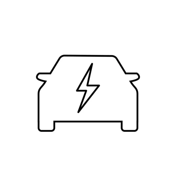 Logo du vecteur de voiture électrique zéro émission — Image vectorielle