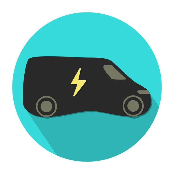 Electric eco vehicle icon flat design vector — Stock Vector