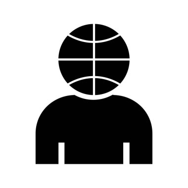 sepet topu fikirli simge beyaz arka plan vektörü