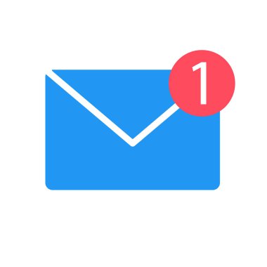 beyaz arka plan vektörü üzerinde posta iletisi zarfı