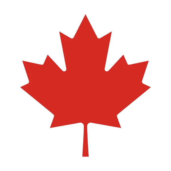 Parte da bandeira nacional do Canadá cor verdadeira — Vetor de Stock