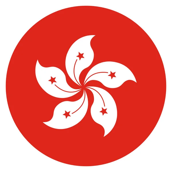 Hong kong national flag road sign vector — Stock Vector