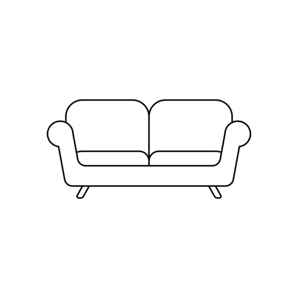 Sofa simple icon on white background vector — Stock Vector