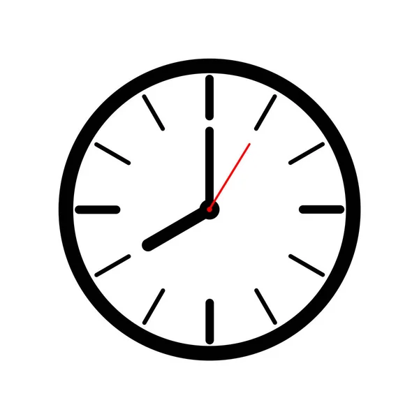 Настенные часы, показывающие вектор рабочего времени офиса — стоковый вектор