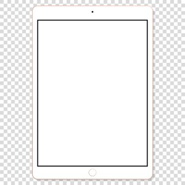 gerçekçi modern dokunmatik tablet sahte vektör