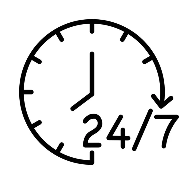 Reloj horas concepto icono horas de trabajo vector — Archivo Imágenes Vectoriales