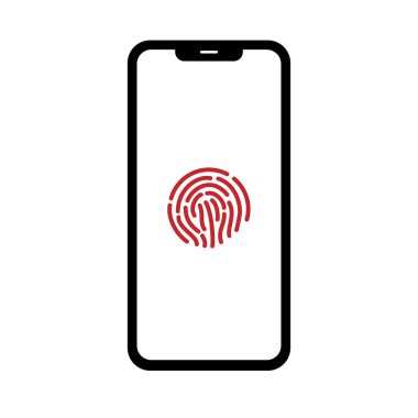 Uygulama vektörü parmak izi dokunma vektörlü düz çizim