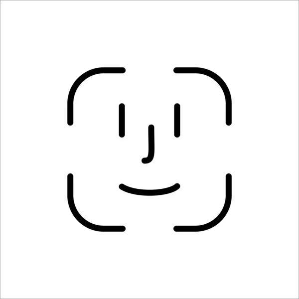 Illustrazione con id volto per dispositivo mobile — Vettoriale Stock
