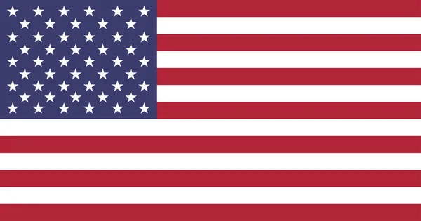 Etats Unis Drapeau National Taille Correcte Vecteur Couleur — Image vectorielle