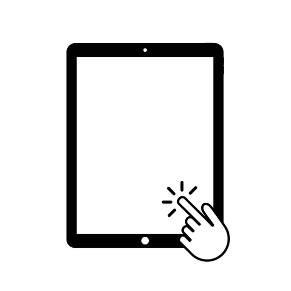 Design del dispositivo mobile Pad. Monitora icona vettoriale . — Vettoriale Stock
