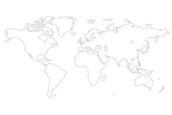 Mapa del mundo de Globe Earth. Cartografía del planeta. vector — Archivo Imágenes Vectoriales