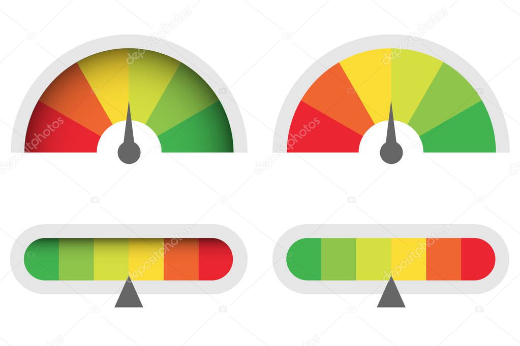 Infographic illustration for web design. Gauge vector