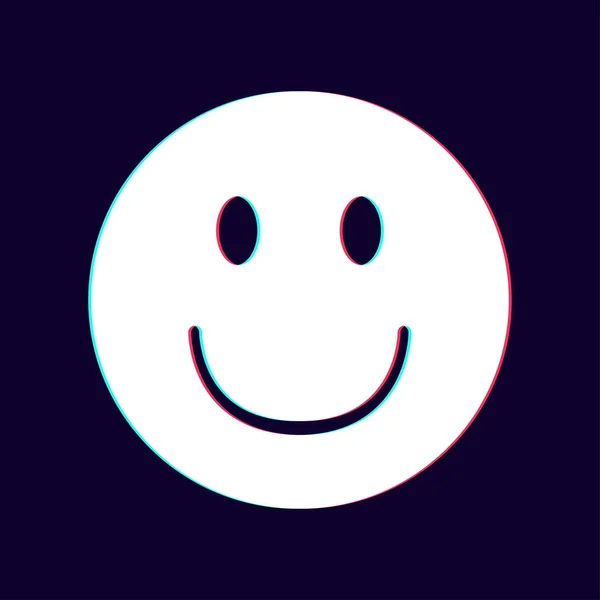 Lächeln Gesicht moderne Ikone Konzept, Emotion. Vektor — Stockvektor