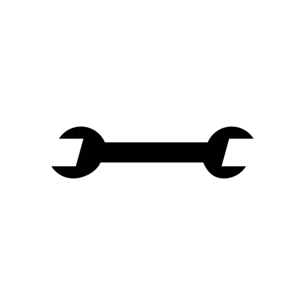 Perbaiki ikon. Elemen desain logo Spanner. vektor - Stok Vektor