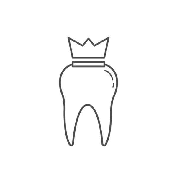 Zubní Ikona Chrup Úsměv Koruna Logo Vektor — Stockový vektor