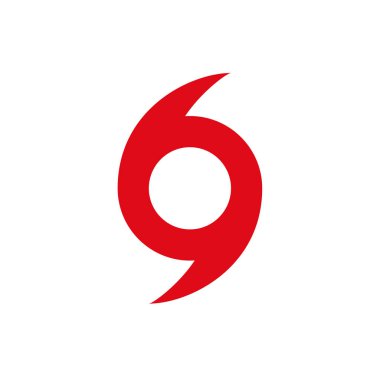 Kasırga boyutu simgesi, logo uyarı vektörü. Girdap sembolü. Kasırga fırtınası. Şiddetli hasar gören kasırga. Tayfun felaketi tehlikesi. Beyaz arka planda grafik girdabı. ABD