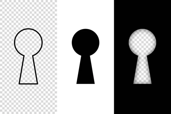 Keywhole Icon Vector Illustration Key Whole Opportunity Concept Symbol Логотип — стоковый вектор