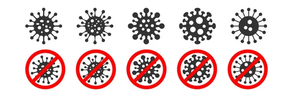 Coronavirus Διανυσματική Εικόνα Σημάδι Από Τον Κορόνα Σύμβολο Πανδημίας Βακτηρίων — Διανυσματικό Αρχείο