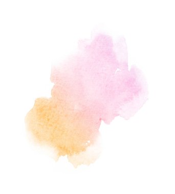 Parlak ombre suluboya backgound. El çizmek illüstrasyon su rengi, sarı gibi renkli, turuncu, şeftali, pembe, macenta, kırmızı, soluk