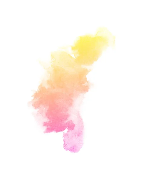 Heldere Ombre aquarel backgound. Hand tekening illustratie water kleur, gekleurd als geel, oranje, perzik, roze, magenta, rood, bleke Stockfoto