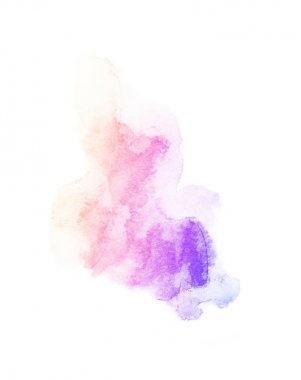 Parlak ombre suluboya backgound. El çizim illüstrasyon su rengi , menekşe gibi renkli, mavi, masmavi, macenta, pembe, mor, turkuaz, gül, 