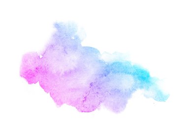 Parlak ombre suluboya backgound. El çizim illüstrasyon su rengi , menekşe gibi renkli, mavi, masmavi, macenta, pembe, mor, turkuaz, gül, 