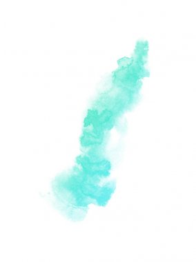 Spektrum suluboya sıçrama el çizmek illüstrasyon. mavi gibi renkli, turquiose, yeşil, kireç, zümrüt, masmavi, kobalt