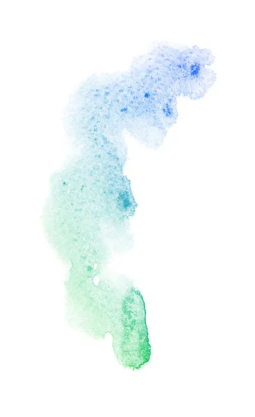 Spectrum watercolor splash hand draw illustration. colored like blue, turquiose, green, lime, emerald, azure, cobalt — Stock Photo, Image