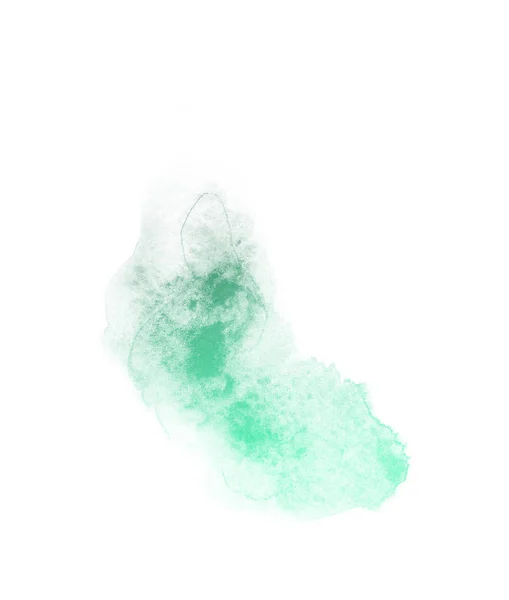 Спектр акварельных всплесков рисунка рукой. окрашенные в синий, бирюзовый, зеленый, лайм, изумруд, лазурь, булыжник — стоковое фото