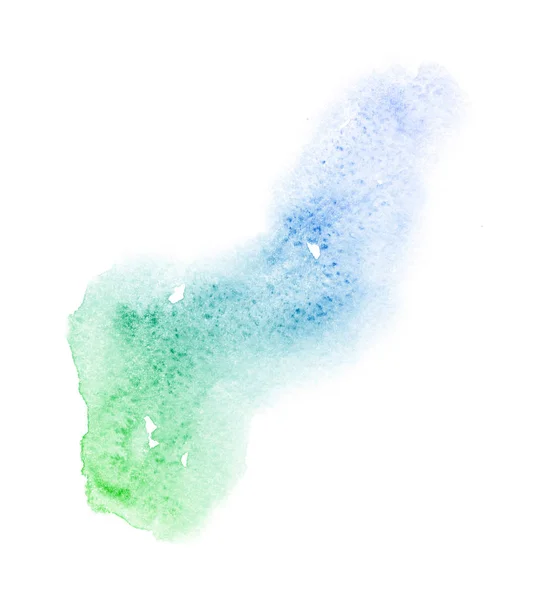 Spectrum watercolor splash hand draw illustration. colored like blue, turquiose, green, lime, emerald, azure, cobalt — Stock Photo, Image