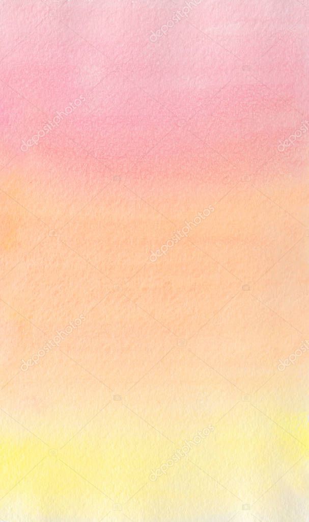 Bright ombre watercolor backgound. Hand draw illustration water colour