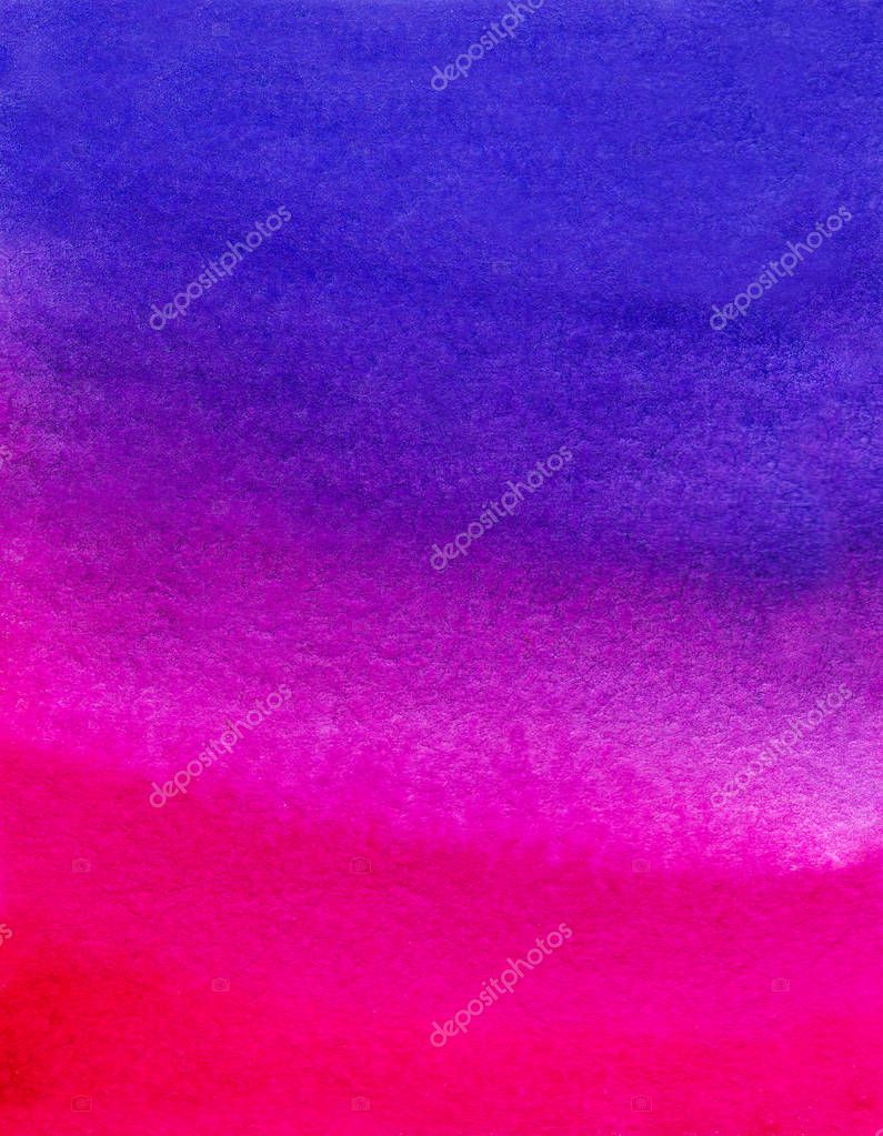 Bright ombre watercolor backgound. Hand draw illustration water colour