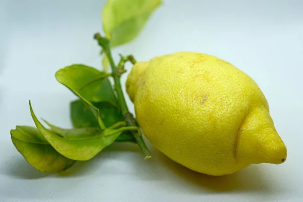 Yellow Italian Bio Lemon Macro Citrus Fruits Composition — Stock Photo, Image