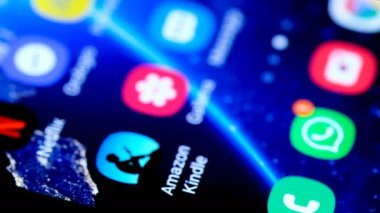 Akıllı telefon amazon kundaklama uygulaması, kitap okuyucu mağazası, dijital...