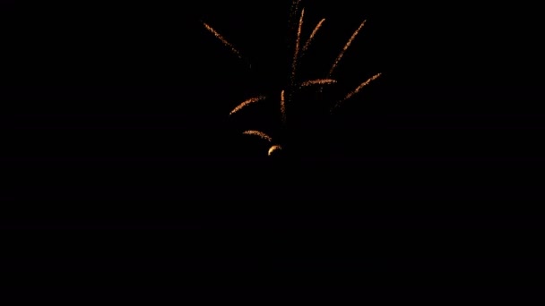 暗黑天空中的烟火爆炸，背景4k里程碑 — 图库视频影像